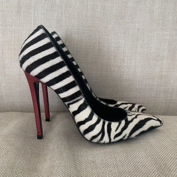 Gianmarco Lorenzi Zebra Print Pointed Heels - Picture 2 of 4